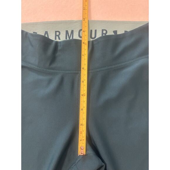 Under Armour Leggings Womens Medium Green Activewear Cropped (a1) - Picture 4 of 6